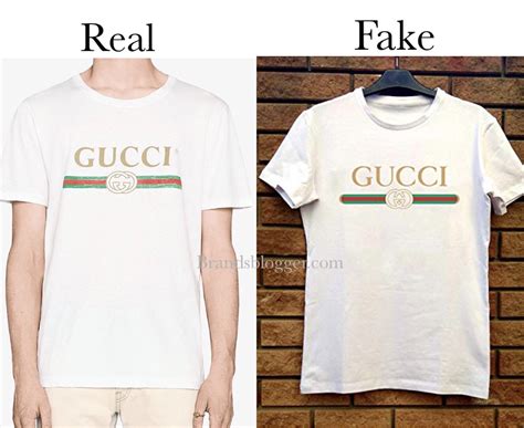 what the difference between real gucci and fake gucci shirt